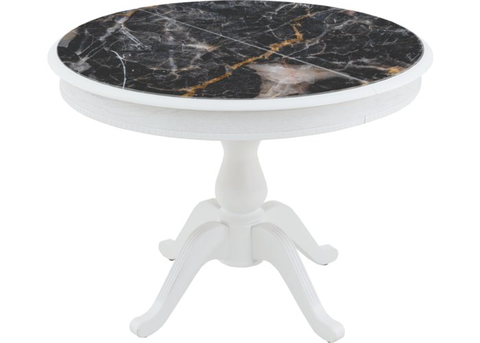 Обеденный стол «Фабрицио-1 Круг Glass Фотопечать» (Мрамор), фото #Фабрицио -1 Круг Glass (Мрамор 10)