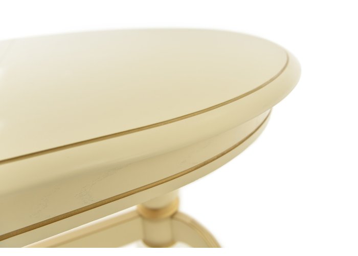 Обеденный стол «Фабрицио-2 Овал» (Тон 10 - Слоновая кость + золото), фото #DSC_2376