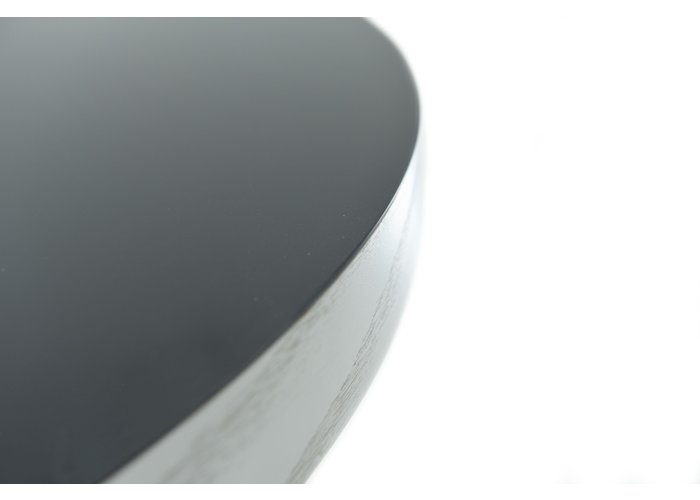 Стол «Оскар Glass Круг», стекло чёрное, Тон 9 - Эмаль белая, фото #DSC_2404