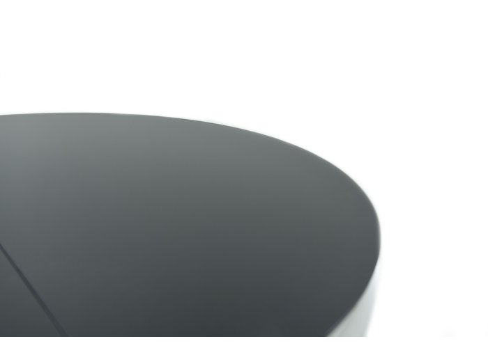 Стол «Оскар Glass Круг», стекло чёрное, Тон 9 - Эмаль белая, фото #DSC_2405