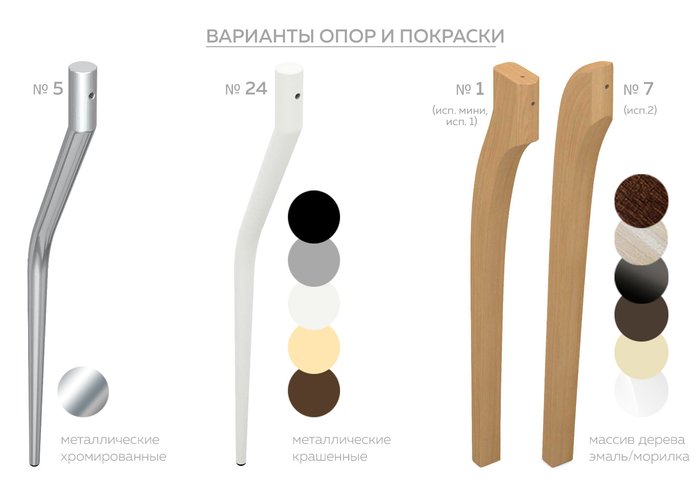 стол «Сорренто» [снят с производства], фото #Варианты-опор-5-24-1-7