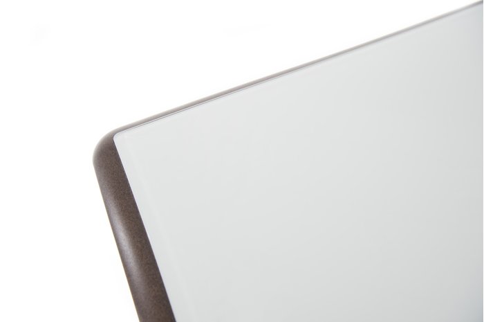 Обеденный стол «Кабриоль Glass» (Тон 7 - Орех тёмный, Стекло Opti Белое), фото #DSC_3336