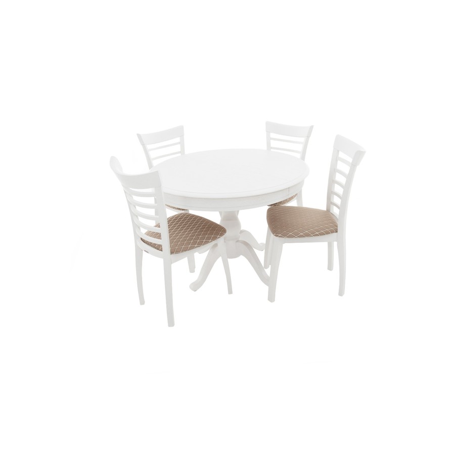 стол «Фабрицио-1 Круг» (D100, Тон 9 - Эмаль белая), фото #DSC_1853