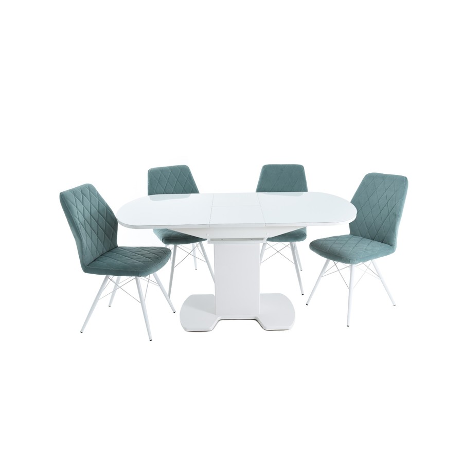 Обеденный стол «Корсика» (Стекло Белое, Opti), фото #DSC_6945