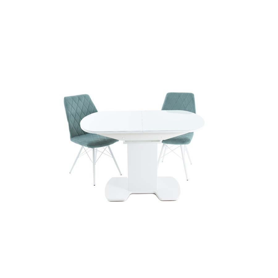 Обеденный стол «Корсика» (Стекло Белое, Opti), фото #DSC_6953