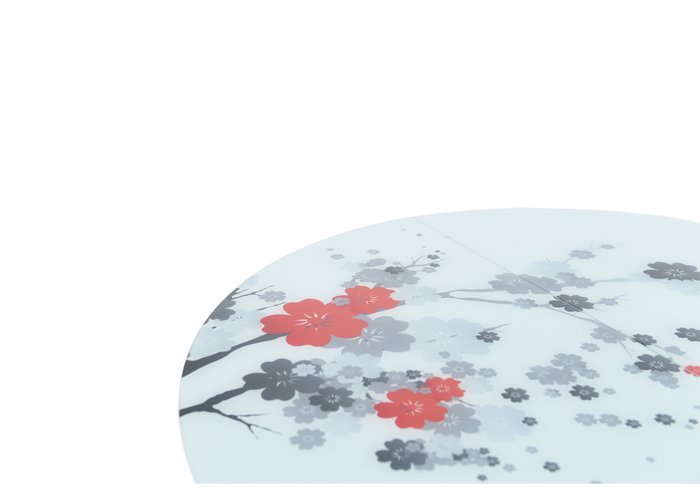 стол «Ривьера Круг» (Фотопечать Цветы №52, Белый), фото #DSC_8371