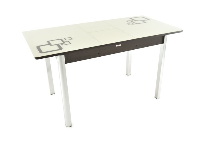 стол «Гамбург» (Рисунок Квадро Молочное, Коричневый), фото #DSC_7800