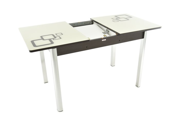 стол «Гамбург» (Рисунок Квадро Молочное, Коричневый), фото #DSC_7801