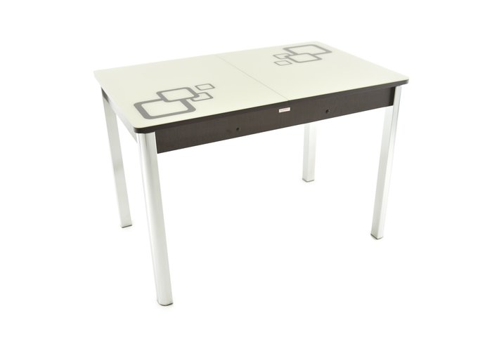 стол «Гамбург» (Рисунок Квадро Молочное, Коричневый), фото #DSC_7802